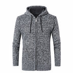 Herren moderne Strickjacke mit Kapuze und weichem Innenfutter R&B