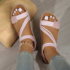 Damen Komfortable und elegante Sandalen mit verstellbarem Riemendesign R&B