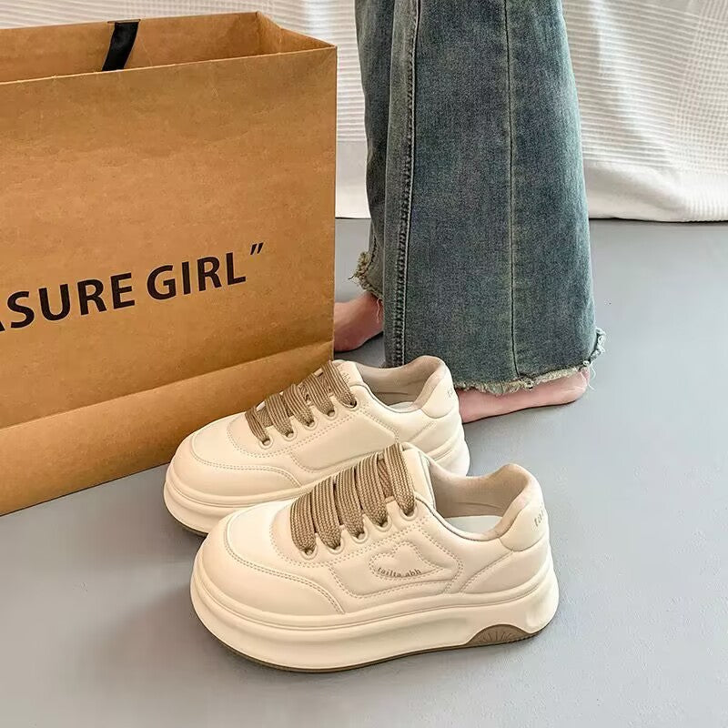 Damen Modische Sneakers mit dicker Laufsohle und atmungsaktivem Obermaterial R&B