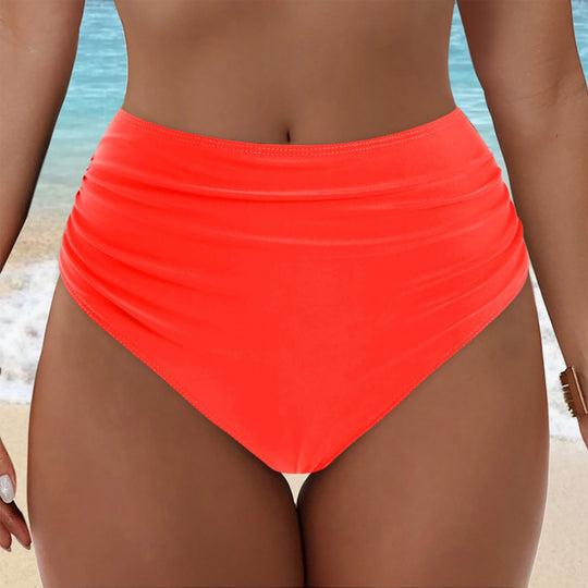 Damen Hochgeschnittenes Bikini-Höschen mit Rüschendetails R&B