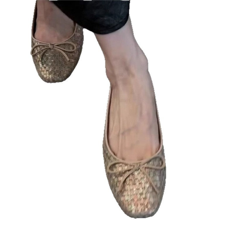 Damen Ballerinas mit zierendem Schleifendetail und elegante GewR&Bestruktur R&B