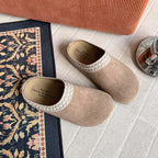 Damen Gemütliche Fleece-Clogs mit modischem Riemen R&B