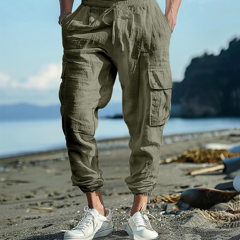Herren Cargo-Hose mit elastischem Bund und praktischen Seitentaschen R&B