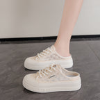 Damen Bequeme Slip-On Sneakers mit luftiger Textiloberfläche