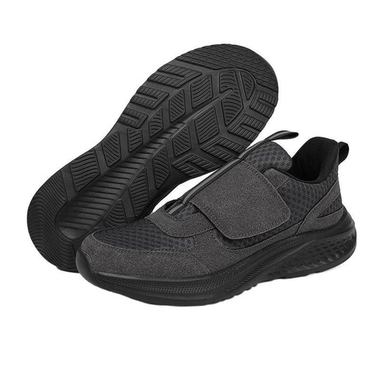 Herren nan urbaner Slip-On-Sneaker mit Klett-Frontverschluss, elastischem Zugsystem und mehrschichtiger Dämpfung R&B