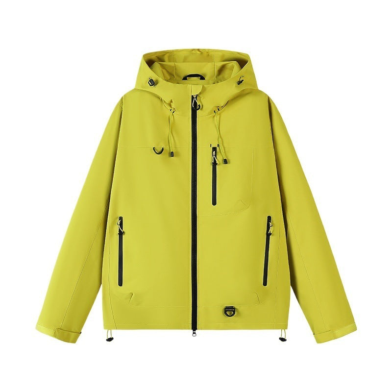 Damen funktionale Wetterjacke mit verstellbarem Kapuzensystem und atmungsaktiven Eigenschaften