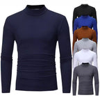 Rollkragen Langarmshirt Herren aus Baumwolle