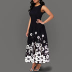Damen Maxikleid mit Floralem Print und Praktischen Taschen R&B
