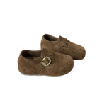 Damen Komfortable Wildleder-Clogs mit dekorativem Schnallenverschluss R&B