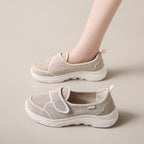 Damen Komfortable Slip-On Sneakers mit verstellbarem Klettverschluss R&B