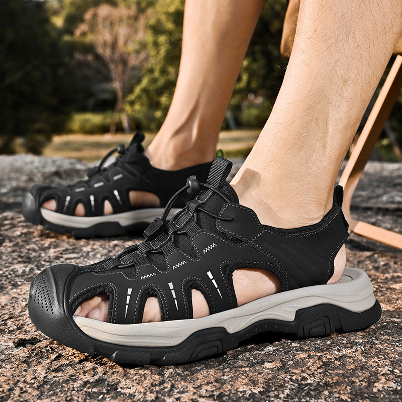 Herren Sportliche Outdoor-Sandalen mit rutschfester Sohle und verstellbarem Riemen R&B