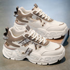 Damen Sportliche Chunky Sneakers mit einzigartigem Blumenmuster