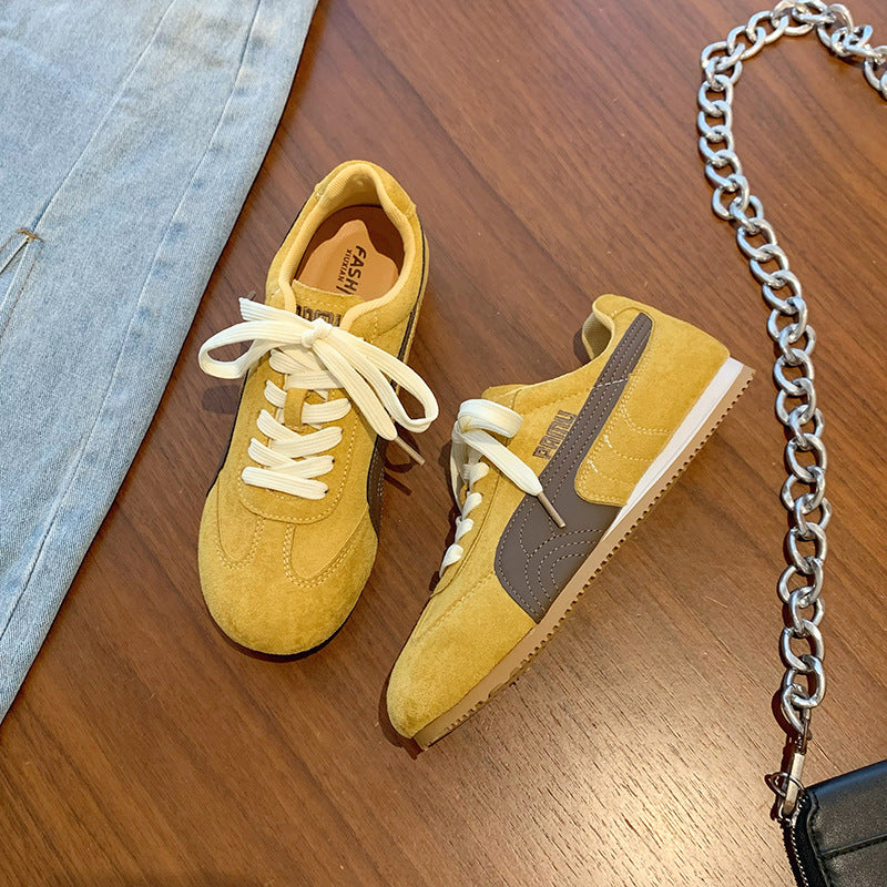 Damen Sportliche Sneaker mit hochwertigem Wildleder-Obermaterial und rutschfester Sohle R&B