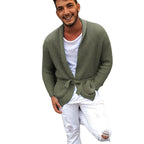 Herren Strickjacke mit praktischer Gürtelschnalle und modischem Waffelmuster R&B