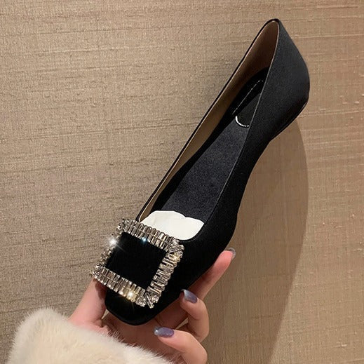 Damen Ballerinas mit funkelndem Strass