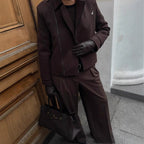 Damen modische cropped Jacke im minimalistischen Stil mit Taschen R&B