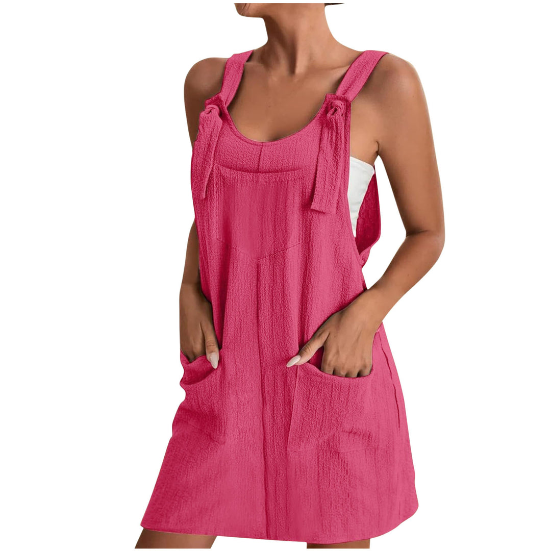 Damen Lässiger Jumpsuit mit praktischen Taschen und verstellbaren Trägern R&B
