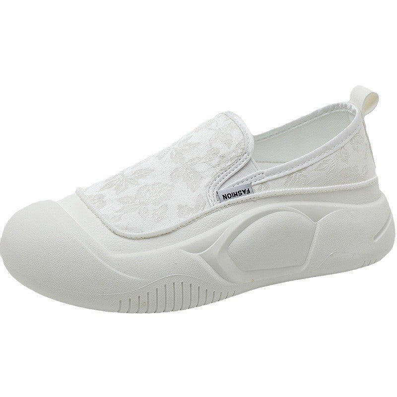 Damen Slip-On Sneakers mit floralem Design und rutschfester Sohle R&B