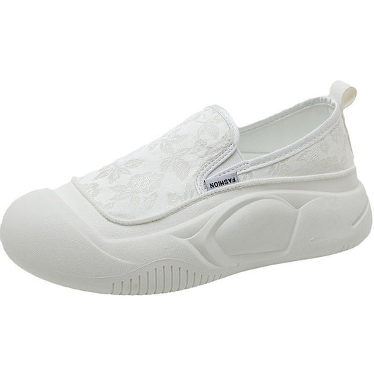 Damen Slip-On Sneakers mit floralem Design und rutschfester Sohle R&B