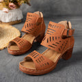 Damen Schnürsandalen im modischen Cut-Out-Design R&B