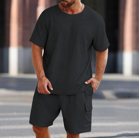 Herren lässiges Sport-Set mit praktischen Taschen und atmungsaktivem Gewebe R&B