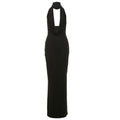 Damen Elegantes Abendkleid mit schimmerndem tiefem V-Ausschnitt und figurschmeichelnder Silhouette R&B