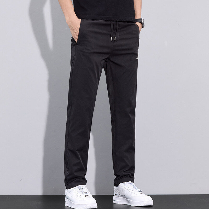 Herren Sportliche Freizeithose mit verstellbarem Kordelzug und seitlichen Reißverschlusstaschen R&B