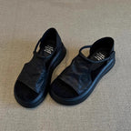 Damen bequeme Sandalen mit elastischem Riemen und komfortablem Fußbett R&B