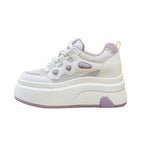 Damen Plateau-Sneaker mit einzigartigem Herzmotiv und atmungsaktiver Mesh-Oberfläche R&B