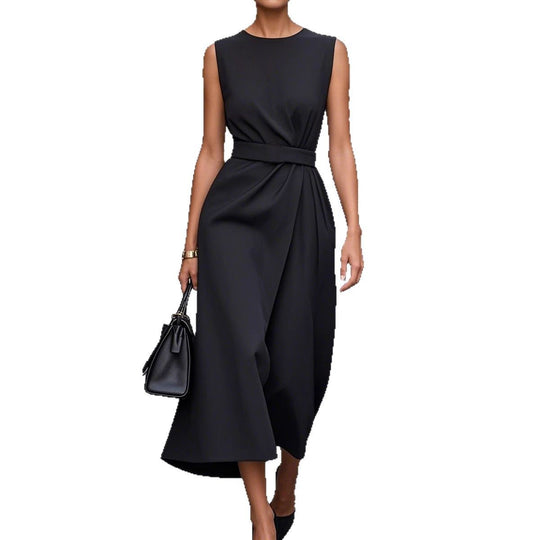 Damen elegantes Maxikleid mit figurbetonter Silhouette und seitlichem Schlitz R&B