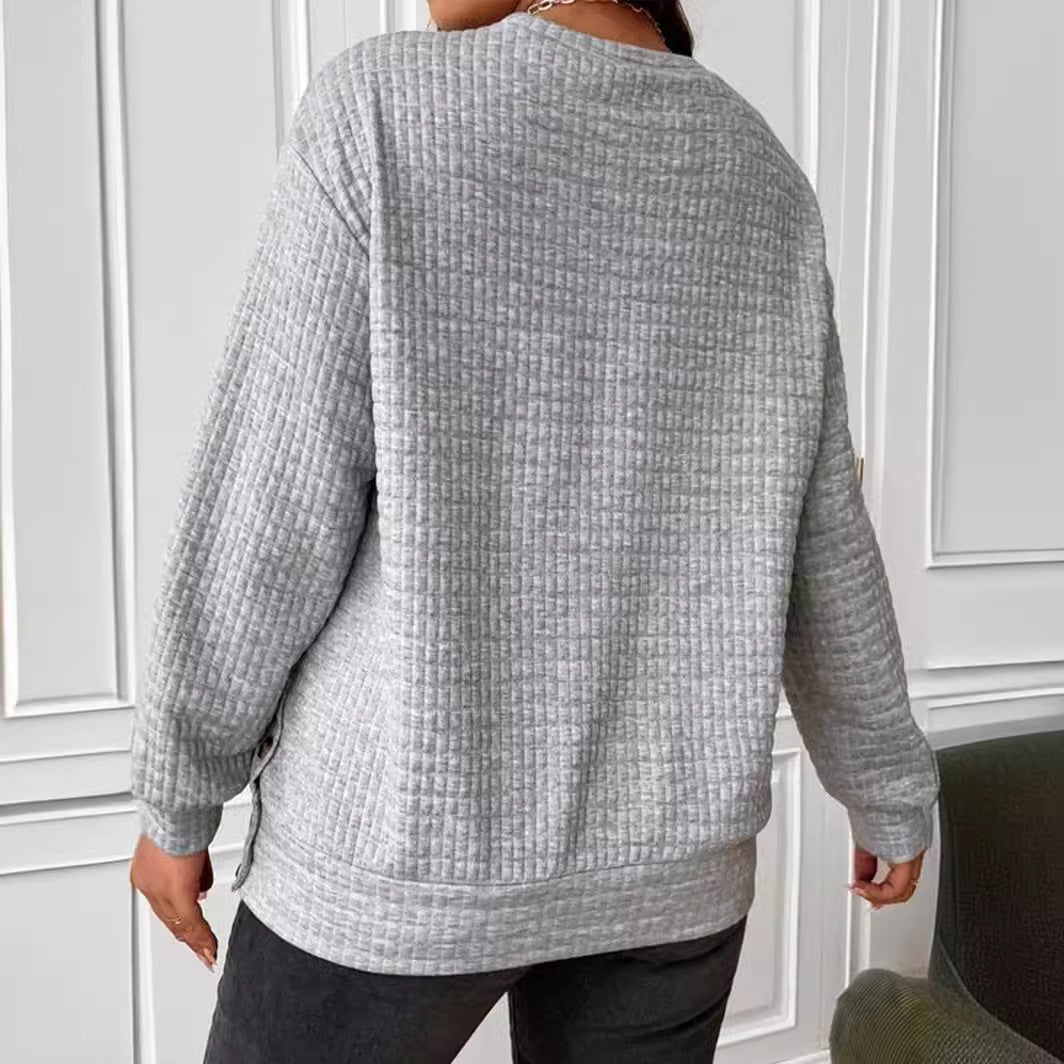 Damen lässiger Sweatshirt mit strukturiertem Design R&B