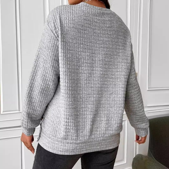 Damen lässiger Sweatshirt mit strukturiertem Design R&B