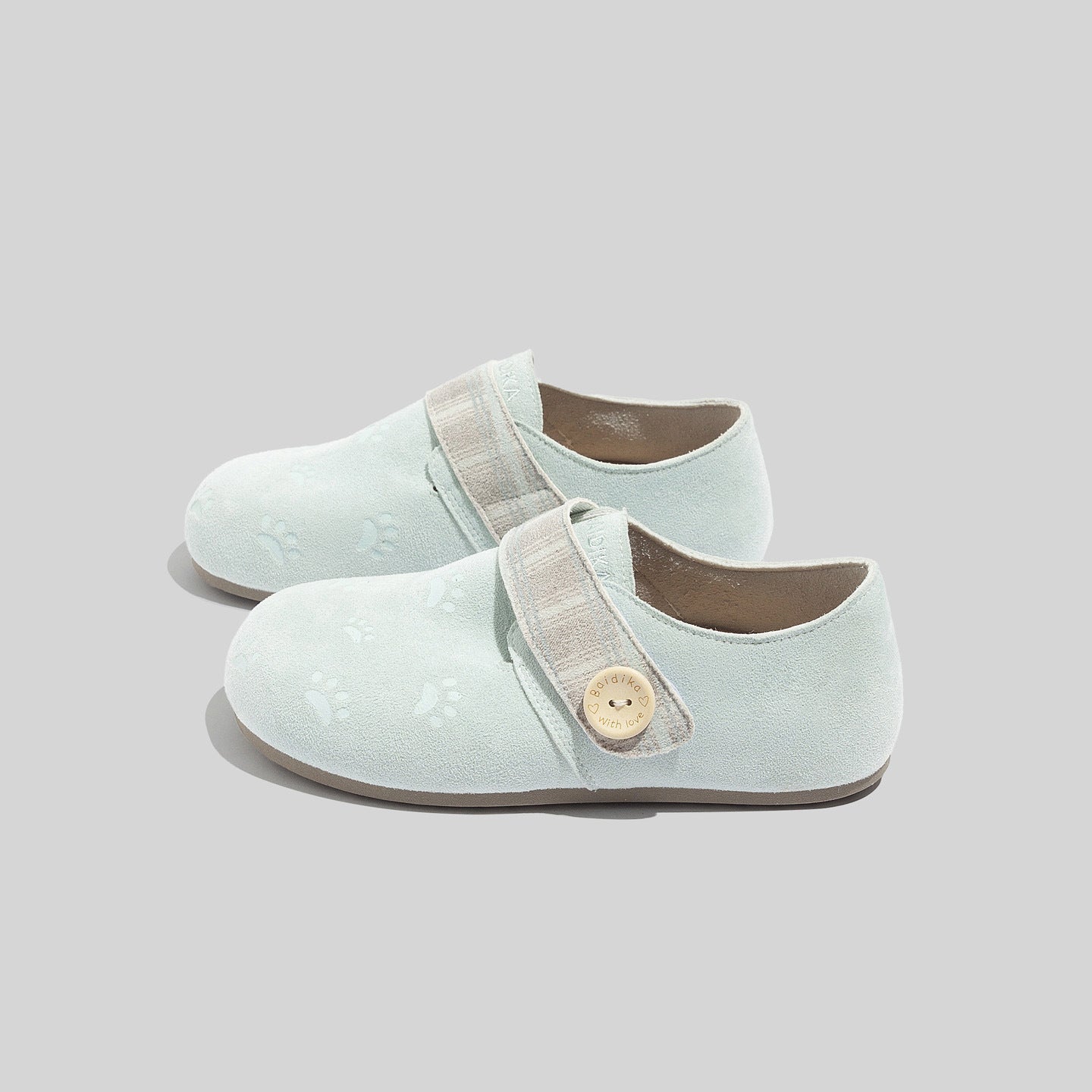 Damen Clogs mit weichem Innenfutter und dekorativem Knopfverschluss