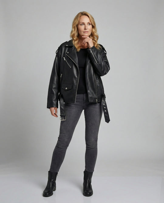 Freizeitkleidung Damen Bikerjacke Vegan