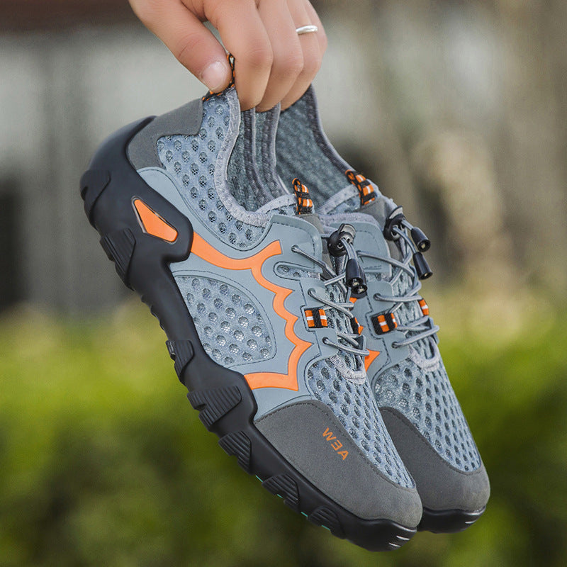Damen Multifunktionale Mesh-Sneaker mit elastischem Schnürsystem und rutschfester Sohle