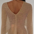 Damen Einseitiges Strickoberteil mit Rüschendetails R&B