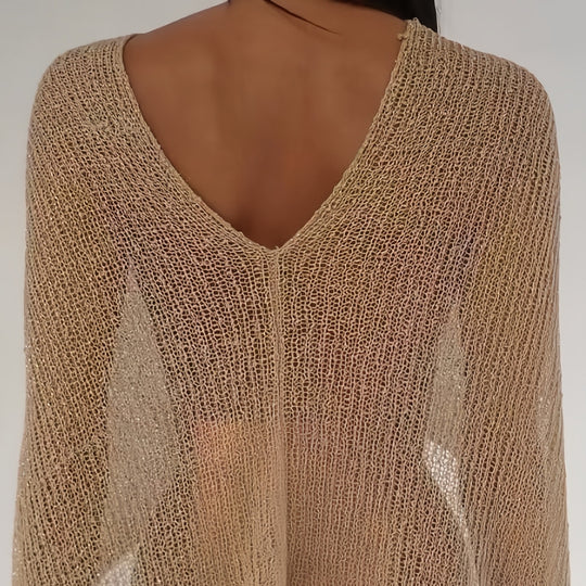 Damen Einseitiges Strickoberteil mit Rüschendetails R&B