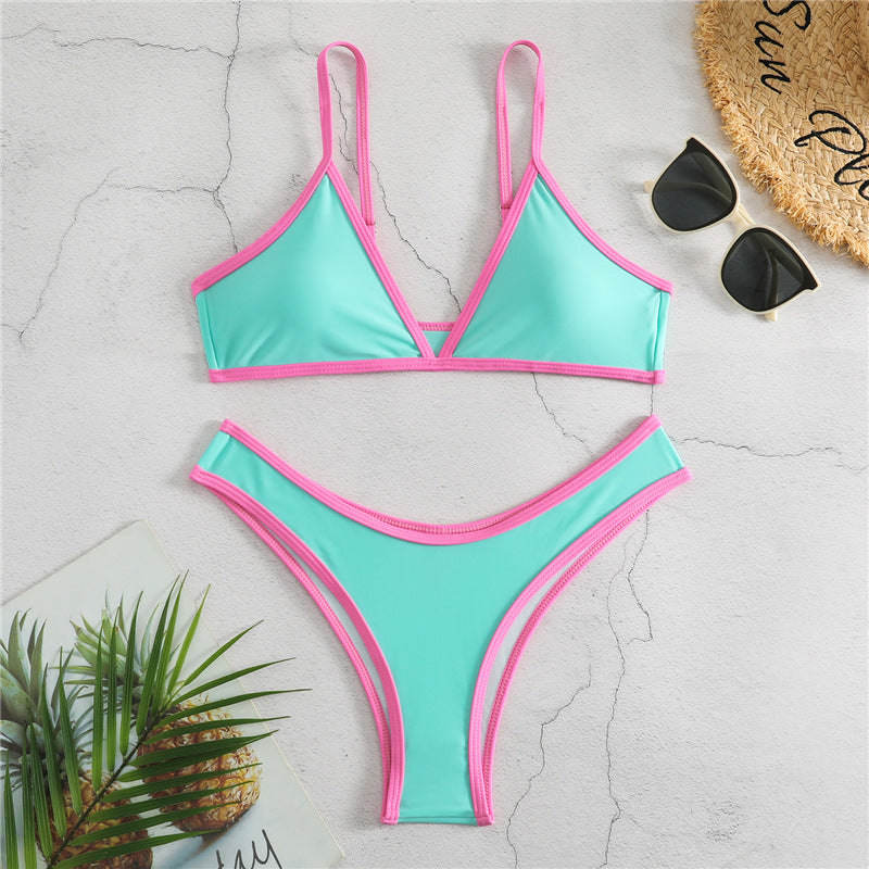 Damen Bikini-Set mit sportlichem Schnitt und trendigen Kontrastdetails R&B