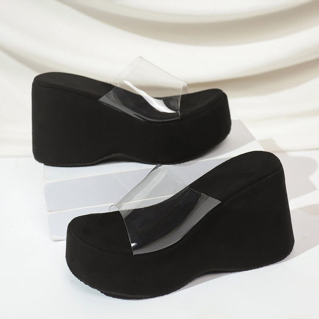 Damen Wedge-Sandalen mit modischem Plateau und geschlossenen Riemen R&B