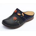 Damen Clogs mit floralem Applikationsdesign und rutschfester Sohle R&B