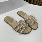 Damen Perlenbesetzte Sommerschuhe