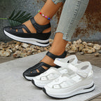 Damen sportive Sandalen mit verstellbaren Riemen und rutschfester Sohle R&B