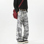 Damen Cargohose im modischen Camouflage-Design mit hohen Taschen