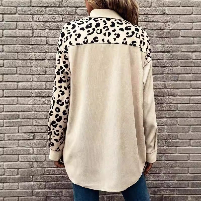 Damen Overshirt mit trendigem Leopardenmuster und komfortabler Passform R&B