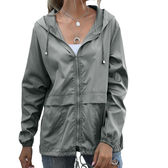 Damen Freizeitjacke mit verstellbarem Kordelzug und leichtem Material R&B