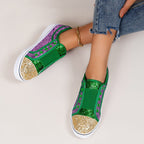 Damen Glitzernde Sneakers mit elastischem Riemensystem