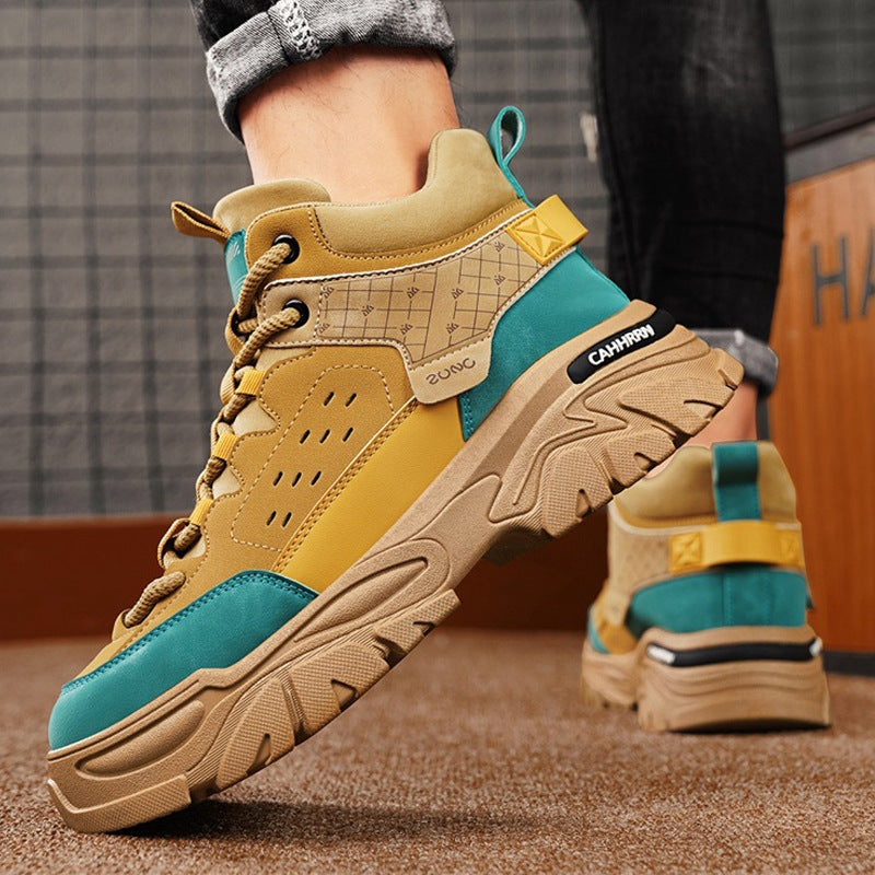 Damen Sportliche High-Top Sneaker mit strukturiertem Obermaterial und dämpfender Sohle R&B