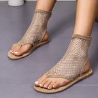 Damen Netzsandalen mit funkelnden Akzenten R&B