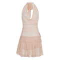 Damen Sommerliches Trägerkleid mit Raffungen und Rüschensaum R&B