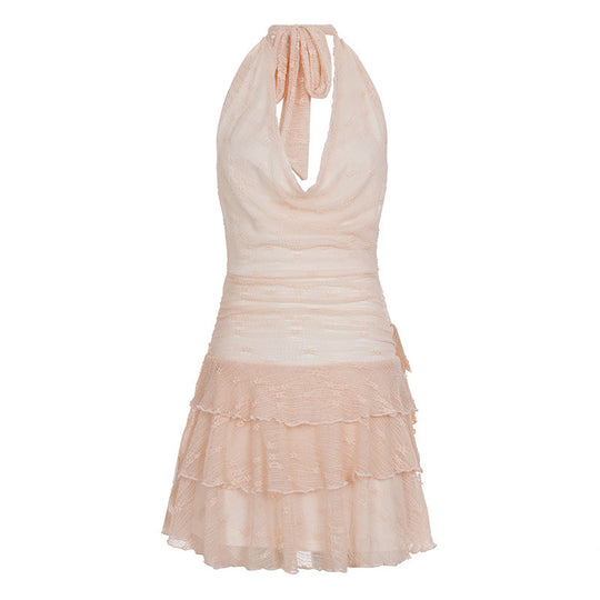 Damen Sommerliches Trägerkleid mit Raffungen und Rüschensaum R&B